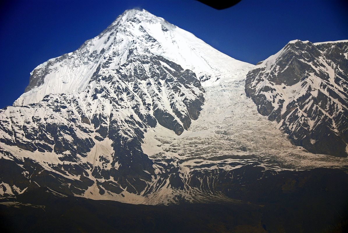 03 Pokhara Flight To Jomsom 04 Dhaulagiri And Ice Fall Close Up Dhaulagiri South and East faces and the Dhaulagiri Ice Fall close up on the flight from Pokhara to Jomsom